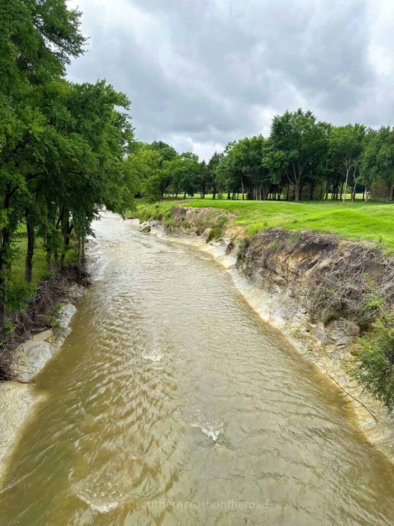river at the golf course
