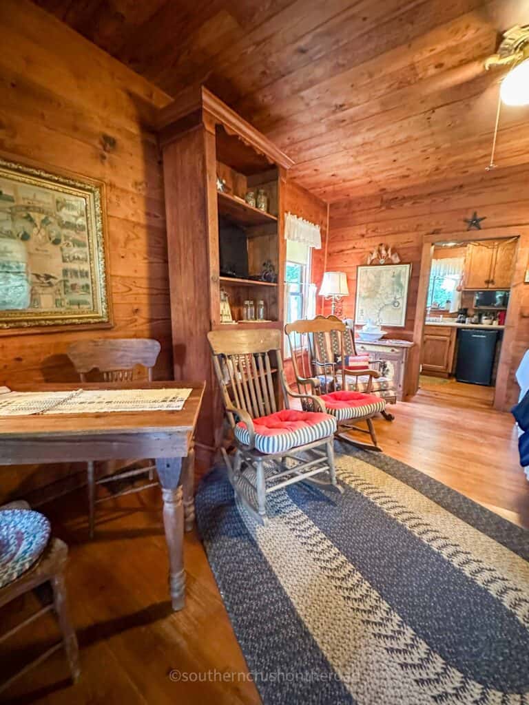 inside cherokee rose cabin