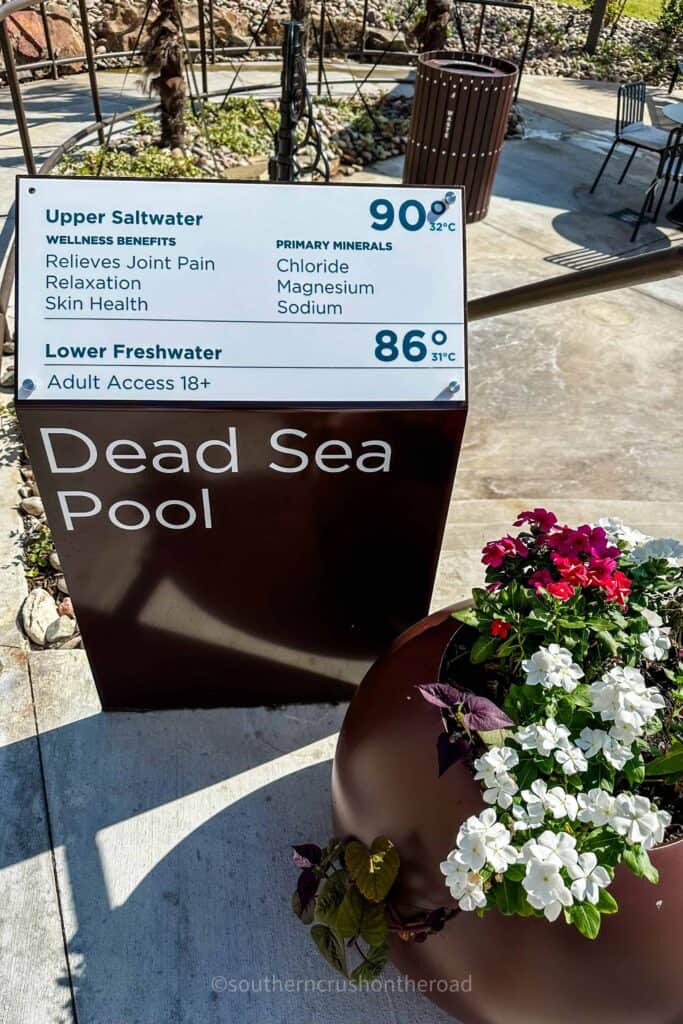 dead sea pool sign