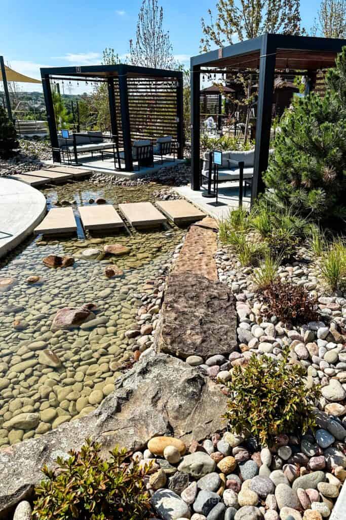 water feature at worldsprings