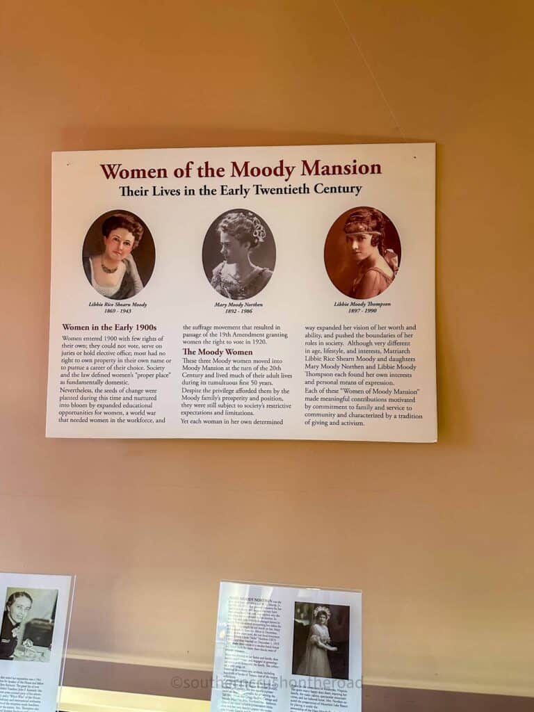 women of moody mansion sign