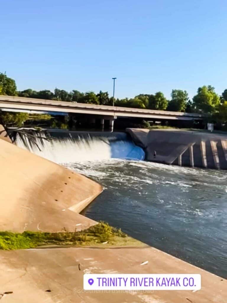 the dam at the trinity river kayak co in tx