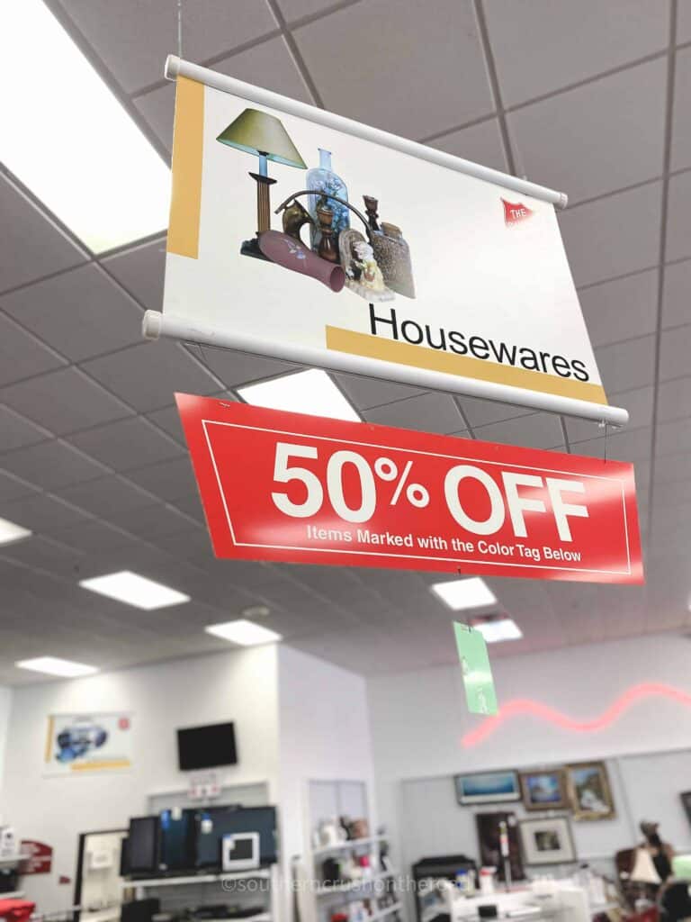 housewares sign