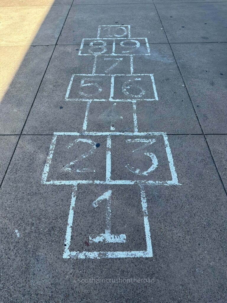 hopscotch on sidewalk