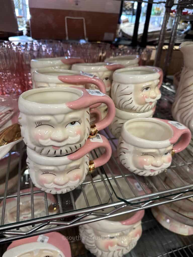 pink santa mugs